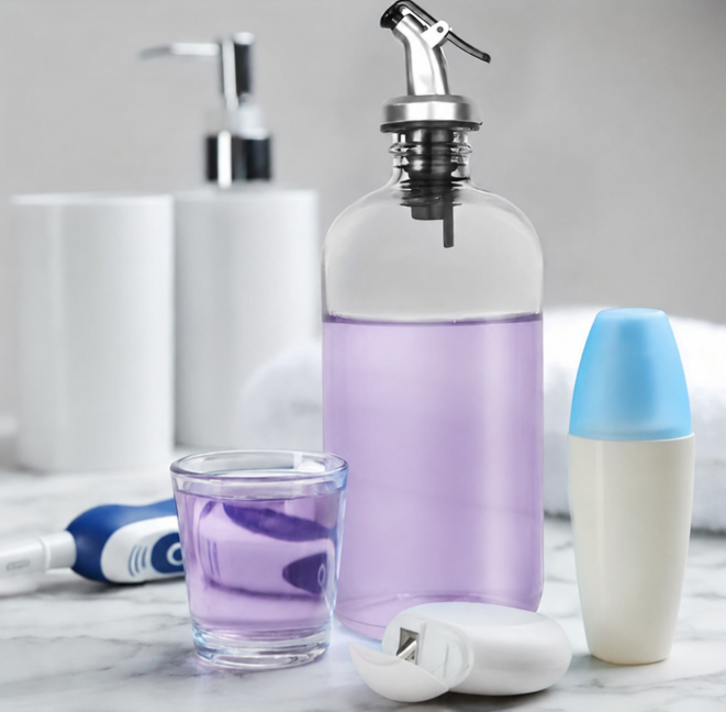 Refillable Mouthwash Dispenser Set, 2pcs